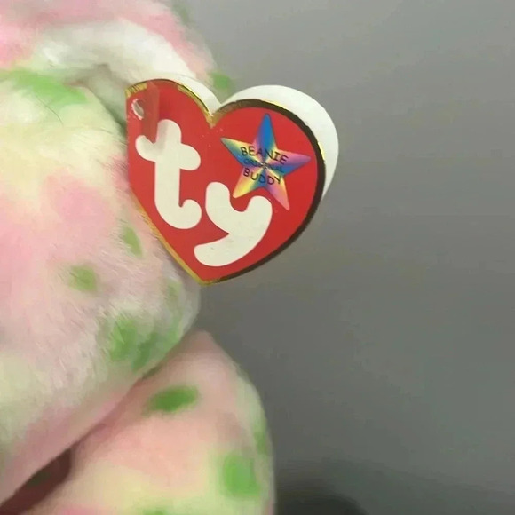 TY Beanie Baby BLOOM the Bear (Buddy Medium Size 12 inch  TAGS spring flowers - Picture 3 of 5